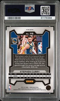 2023 Panini Prizm 119 Stephen Curry Silver Prizm PSA 9