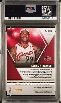 2019 Panini Mosaic 298 Lebron James Reactive Blue PSA 10