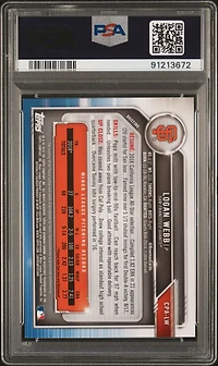 2019 Bowman Prospect Autographs Chrome Lw Logan Webb Purple Refractor PSA 10