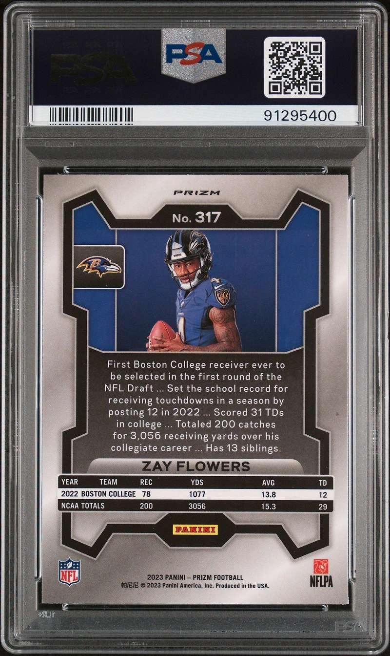 2023 Panini Prizm 317 Zay Flowers Variation PSA