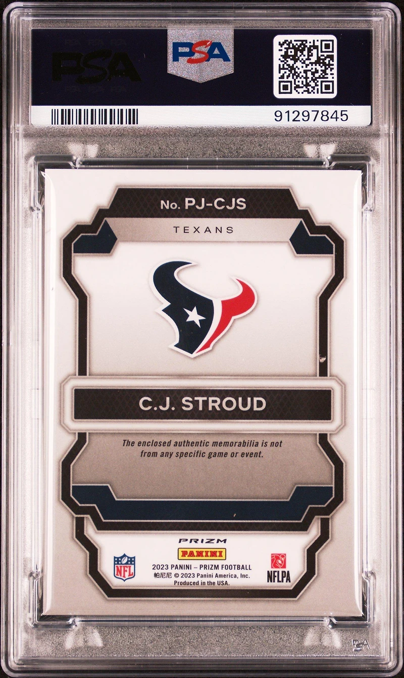 2023 Panini Prizm Premier Jerseys Pjcjs Cj Stroud PSA 8