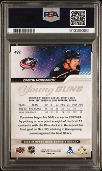 2023 Upper Deck 492 Dmitri Voronkov PSA 10
