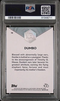 2023 Topps Chrome Disney100 98 Dumbo Pink PSA 8