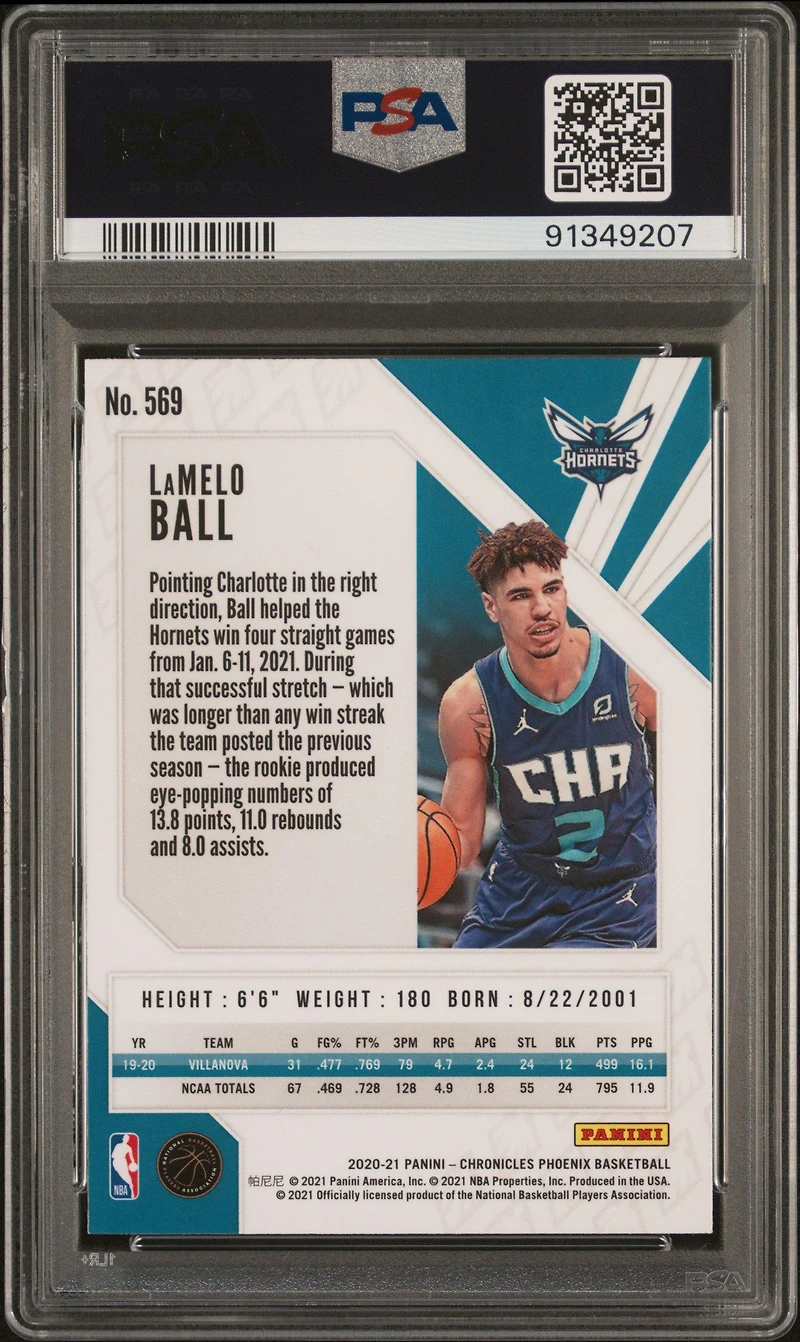 2020 Panini Chronicles 569 Lamelo Ball PSA 9