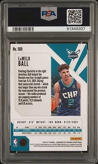 2020 Panini Chronicles 569 Lamelo Ball PSA 9