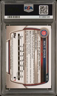 2023 Bowman Draft Bdc33 Matt Shaw Chrome-blue Refractor PSA 9