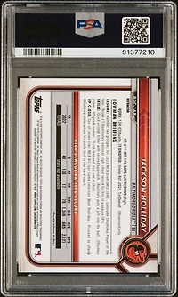 2022 Bowman Draft Bdc168 Jackson Holliday Chrome-refractor PSA 10
