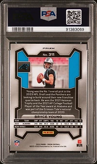 2023 Panini Prizm 311 Bryce Young Prizm PSA 10