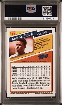 1993 Topps 179 Ken Griffey Jr. PSA 10