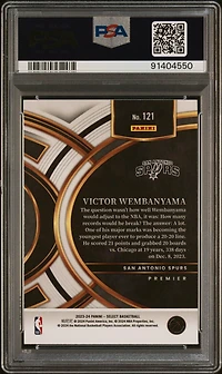 2023 Panini Select 121 Victor Wembanyama PSA 10