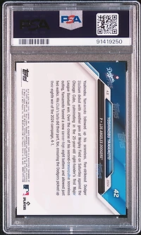 2024 Topps Now 42 Yoshinobu Yamamoto PSA 10