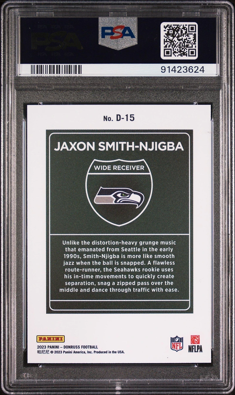 2023 Panini Donruss Downtown! D15 Jaxon Smith-njigba PSA 10