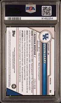 2023 Bowman University Chrome 56 Devin Leary Autograph-refractor PSA 10