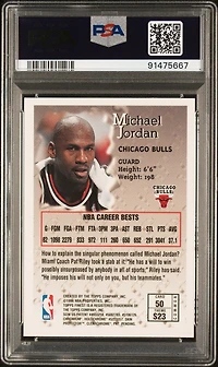 1996 Finest 50 Michael Jordan PSA 9