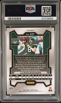 2023 Panini Prizm 227 Aaron Rodgers Silver Prizm PSA 10