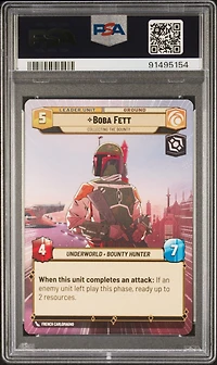 2024 Star Wars: Unlimited Spark Of Rebellion 281 Boba Fett, Collecting The Bounty Hyperspace PSA 10