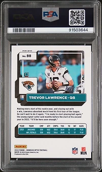 2022 Panini Donruss Optic 88 Trevor Lawrence Pink Velocity PSA 10
