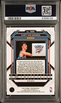 2022 Panini Prizm 266 Chet Holmgren Ice PSA 9