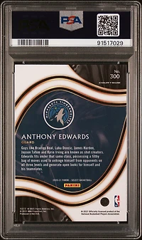 2020 Panini Select 300 Anthony Edwards Blue Retail PSA 9