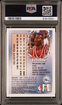1996 Finest 69 Allen Iverson PSA 9