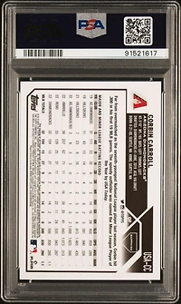 2023 Topps Chrome Update Sapphire Edition Autograph Cc Corbin Carroll PSA 10