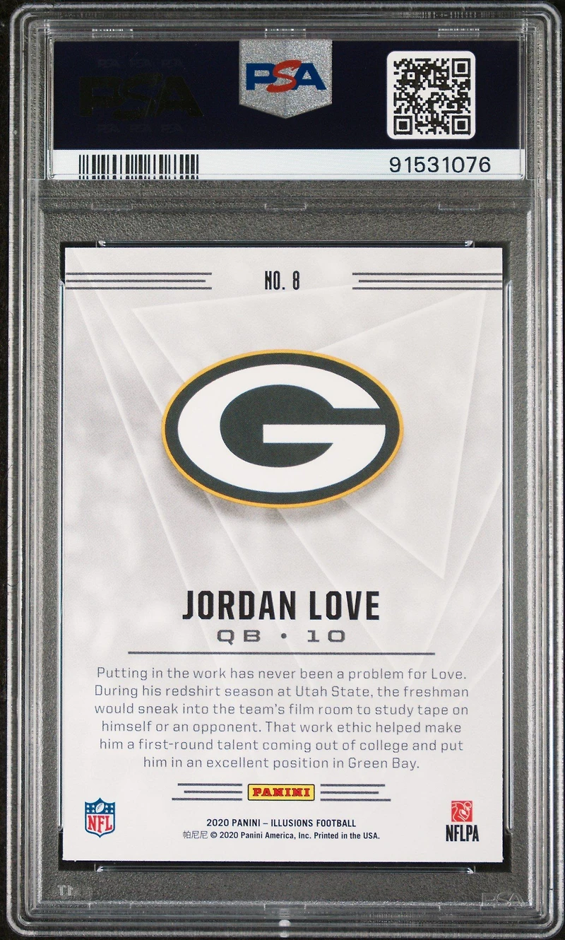2020 Panini Illusions 8 Jordan Love Retail PSA 10