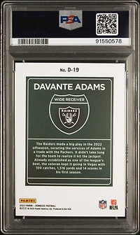 2023 Panini Donruss Downtown! D19 Davante Adams PSA 9