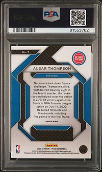 2023 Panini Prizm Emergent 7 Ausar Thompson Silver Prizm PSA 10