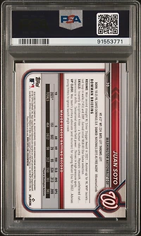 2022 Bowman Chrome Sapphire Edition 30 Juan Soto PSA 10