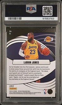 2023 Panini Revolution Supernova 5 Lebron James Levels PSA 10