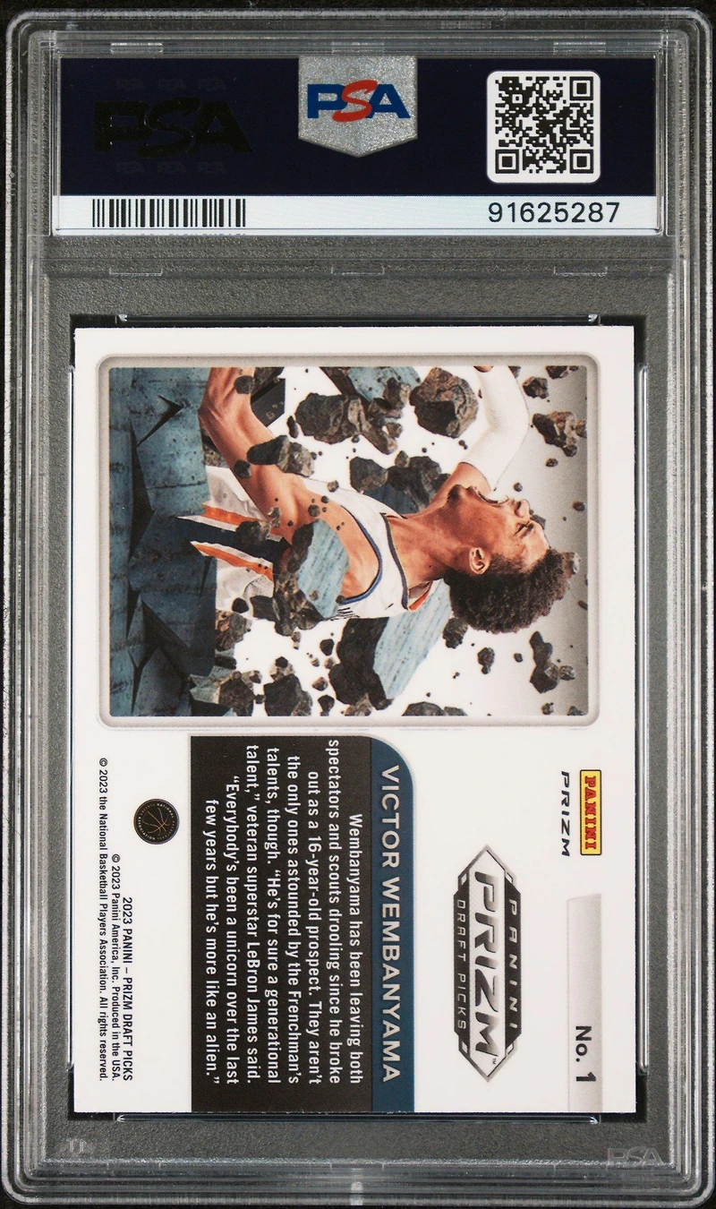 2023 Panini Prizm Draft Picks Prizm Break 1 Victor Wembanyama Red Ice PSA 10