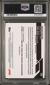 2023 Topps Chrome Formula 1 195 Oscar Piastri PSA 8