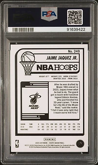 2023 Panini Nba Hoops 249 Jaime Jaquez Jr. Teal Explosion PSA 10