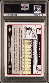 2006 Topps Chrome 28 Michael Vick Red Refractor PSA 8