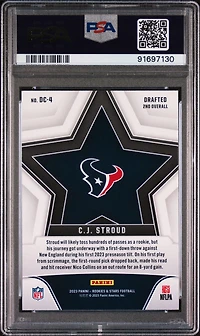 2023 Panini Rookies & Stars Draft Class Dc4 Cj Stroud Longevity PSA 9