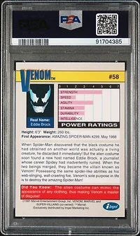 1991 Marvel Universe 58 Venom PSA 10