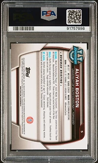2022 Bowman Chrome University 5 Aliyah Boston Pink Refractor PSA 10