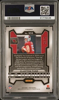 2023 Panini Prizm 302 Clayton Tune No Huddle Red PSA 10