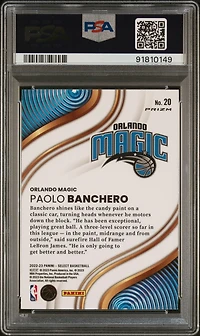 2022 Panini Select Unstoppable 20 Paolo Banchero Silver PSA 10