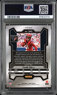 2023 Panini Prizm 341 Tank Dell Silver Prizm PSA