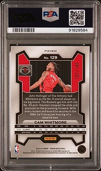 2023 Panini Prizm 129 Cam Whitmore Purple Ice PSA 9