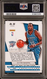 2014 Panini Prizm 86 Kevin Durant Red/white/blue Pulsar Prizm PSA 10