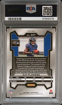 2023 Panini Prizm 307 Zay Flowers Silver Prizm PSA 10