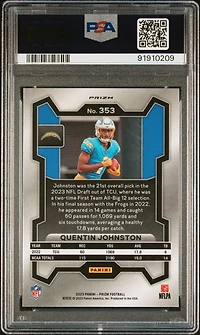 2023 Panini Prizm 353 Quentin Johnston PSA 9