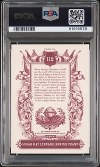 2013 Panini Golden Age 112 Sugar Ray Leonard PSA 10
