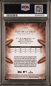2024 Bowman Gladiators Of The Diamond Gotd1 Elly De La Cruz PSA 10