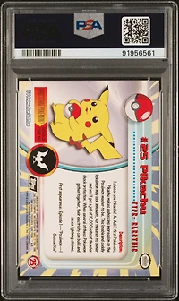 1999 Topps Pokemon Tv 25 Pikachu Rainbow Foil PSA 10