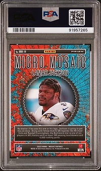 2023 Panini Mosaic Micro Mosaic Mm14 Lamar Jackson PSA 10