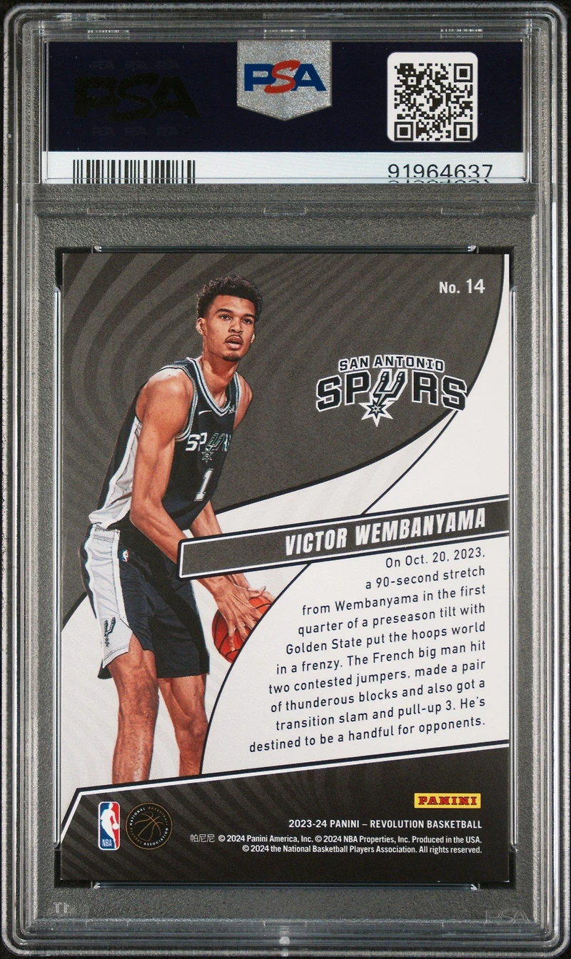 2023 Panini Revolution Rookie Revolution 14 Victor Wembanyama PSA 9