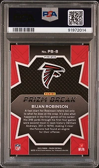 2023 Panini Prizm Prizm Break Pb8 Bijan Robinson Green Ice PSA 10
